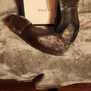 AUTHENTIC Gucci embellishment logo loafers